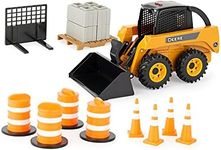 John Deere 1:16 Big Farm Skid Steer Set with Barrels and Cones