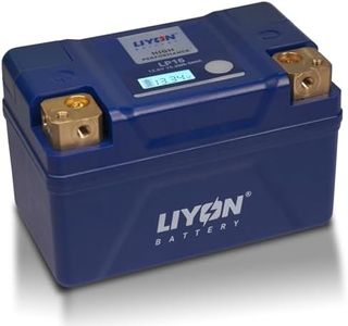 LIYON BLP16 Lightweight Lithium 12V 6Ah Powersports Starter Battery with Display Screen, 420A CCA for Motorcycle, ATV, UTV, Scooter, Snowmobile, Watercraft – Long Cycle Life, Maintenance Free