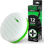 GolfERASERS Instant Golf Eraser, Premium Dual-Sided Sponge for Cleaning Golf Clubs, Shoes & Golf Balls, 12 Pack Refill, Bag Tether NOT Included