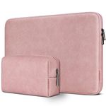 DOMISO 15.6 inch Water-Resistant Laptop Sleeve Case Pouch Carrying Bag Compatible with 15,6" ThinkPad E15 T16/Legion 5 7i/Swift 3/Yoga Slim 7 Pro/HP Dell Asus Waterproof Notebook Case, Pink