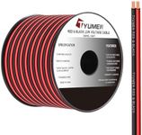 TYUMEN 100FT 18 Gauge 2pin 2 Color Red Black Cable Hookup Electrical Wire LED Strips Extension Wire 12V/24V DC Cable, 18AWG Flexible Wire Extension Cord for LED Ribbon Lamp Tape Lighting