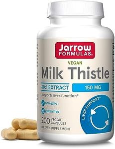 Jarrow Formulas Milk Thistle (Silymarin Marianum), Promotes Liver Health, 150 mg per Capsule, 200 Veggie Capsules