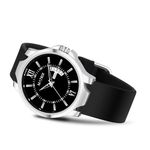 Matrix Antique 2.0 Day & Date Softest Silicone Strap Analog Watch for Men & Boys (Black)