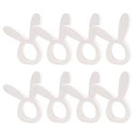 CIEOVO 8 Pieces Bunny Napkin Rings Wooden Easter Rabbit Ear Napkin Rings Easter Dinner Napkin Ring Wooden Napkin Rings Table for Easter Decor Dinner Weddings Parties