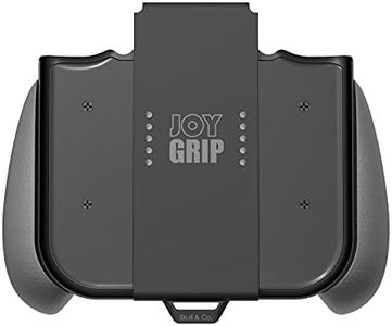 Skull & Co. JoyGrip for Nintendo Switch Joy-Con Controller: Rechargeable Handheld Joystick Remote Control Holder with Interchangeable Grips - Gray