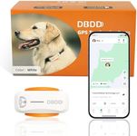 GPS Tracker for Dogs Waterproof, Pet Location Smart Activity Tracker, Real-time Tracking, Light&Tiny Anti-Lost Tracking Device, Works with Any Collar(Android and iOS Universal, fit for 40lb+ dogs)