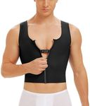 TAILONG Gynecomastia Compression Vest for Men Shapewear Slimming Body Shaper Corset Tops Fajas para Hombres, Black, L