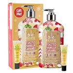 Hempz Toasted Vanilla Caramel Gift Set, Body Lotion and Lip Balm, for Men & Women