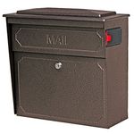 Mail Boss 7174 Townhouse Locking Security Mailbox, Bronze Wall Mount Decorative Home, M