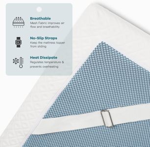 Vesgantti Double Memory Foam Mattress Topper, 4 Inch