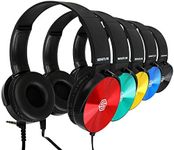 Kids Headphones Bulk 5 Pack, Studen