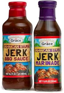 Grace Jamamican Style Jerk Marinade and Jerk BBQ Sauce - 2 Bottles