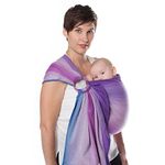 Ring Sling Baby Carrier - 100% Organic Cotton - Baby Wrap - Comfortable and Adjustable - Holds up to 15.8 kg (Size 1, Amethyst)