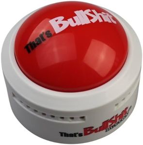 Talkie Toys Products That's Bullshit Button (White) - Talking Button Features Hilarious BS Sayings - Funny Gifts for Calling Out Fake News, Political bs and More