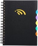 A5 Notebook, 5 Subject Spiral Notebook and Journals, Wide Ruled, Lab Professional Notepad, Colored Dividers with Tabs, 5.83”×8.27”, 290 Pages, Hardcover Memo Planner for School Boys Girls Men Women