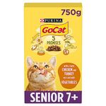 Go-Cat Senior Chicken & Veg Dry Cat Food 750g, Pack of 5