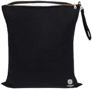 Ornadi X Large Waterproof Antimicrobial Wet Dry Bag Inhibits Bacteria & Odor from Sweaty Gym Clothes, Dirty Laundry, Swimsuits Towels for Travel Made in USA 17 X 23.5 inch, Black, X-Large