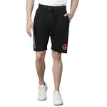 Free Authority Deadpool Printed Regular Fit Black Cotton Men's Shorts