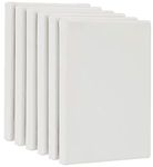 Amazon Brand - Solimo Medium Grain Cotton Stretched Canvas with Wooden Frame, 6 x 8 inch, Set of 6