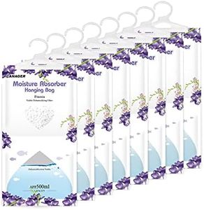 CANAGER Hanging Moisture Absorber, Freesia Moistureproof Hanging Bag，Dehumidifier Bag (8 packs) Hanging Closet Dehumidifier Bags, Moisture Absorb 12.5 oz