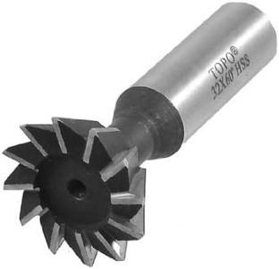 uxcell 32mm Dia x 60 Degree Straight Shank HSS Dovetail Milling Cutter