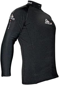 Adrenalin Men's Thermal 2P Fleece Rash Superstretch Long Sleeve Top, Black, X-Large