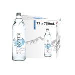 Icelandic Glacial Premium Sparkling Water 750ml Glass Bottles x 12 Per Pack – Alkaline/Low PH, Recycled Packaging, BPA Free, Carbon Neutral from Icelandic Spring. Low TDS and Mineral Content.