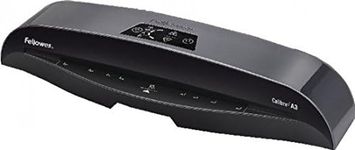 Fellowes Calibre A3 Laminator Machine for Small Office Use - 1 Minute Warm Up Time with Auto Shut Off and Sleep Mode Feature – 80-125 Micron – 10 A4 Laminating Pouch Starter Pack Included - Black