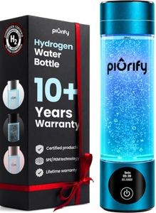 PIURIFY Hydrogen Water Bottle Generator | 6300+ PPB in 3 Cycles | 10 oz