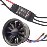 Flycolor EDF 50mm 4900KV 3S Maximum Thrust 770g 11 Blades Ducted Fan with RC Brushless Motor with ESC 40A(2~4S) Balance Tested for EDF RC Jet Airplane