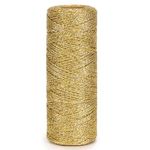 tenn well 100M Metallic Gold String, 1mm Christmas Gold Thread Wrapping Twine for Gift, Christmas Bauble Crafts Decoration