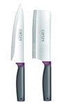 Cartini Professional Kitchen & Catering Knives Made in India Chef Knife, Vegetable Knife, Carving Knife (Black, Pack of 2)