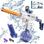 Toyshine Uzi-SMG Electric Automatic Powerful Water Gun Toy with 30-35Ft Range | 500CC+60CC Large Capacity | Rechargeable | High Pressure Mechanism for Kids Holi Party and Outdoor Water Fun
