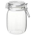 KORKEN Jar with Lid, Clear Glass1 L (34 Oz)