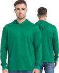 ProtectX 2-Pack High Visibility Lightweight Long Sleeve Hoodie, Sun Protection UPF 50+ Quick-Dry, SPF UV Shirt, Active Wear - Forest Green, 4X-Large