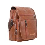 Luxury Sling Bag for Men Crossbody - Waterproof, Lightweight & Stylish Shoulder Bag With One Strap, Comfortable Leather Side Bag For Travel, Office, Biking With Secret Inner Pocket, Made in India