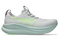 ASICS Womens Gel-Nimbus 28 Cloud Grey/Illuminate Green Running Shoes - 6 UK (1012B899.020)