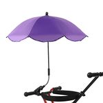 RXMORI Beach Chairs Umbrella, Portable Outdoor Umbrella, Windproof Sunshade, Universal Golfs Carts Rainproof Wheelchairs Accessories for Beach, Sand, Patio, Yard(Purple)