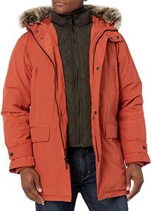 LONDON FOG mens Men's Snorkel Jacket With Bib, Orange Spice, Large