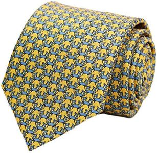 100% Silk Ties for Men Handmade Neckties with Crabs Printed+Gift box