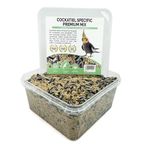 Cockatiel Specific Premium Mix Bird Seed Natural & Healthy Gourmet Choice 1.6KG In 2.4L Resealable Tub