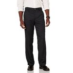 Amazon Essentials Men's Classic-Fit Expandable-Waist Flat-Front Dress Trousers, Black, 40W / 32L