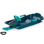 Gizmo Riders Titan Blue Nebula Snow Sled for Kids, Bobsled with Wheel and Brakes for Ages 3 and Up, Snap Together Assembly, Weight Capacity 110 lbs