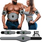 NEWPINE Fitness Belt, Powered Muscle Stimulator for Home Use, for Muscle Conditioning Grey