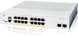 Cisco Catalyst 1200-16P-2G Smart Switch, 16 Port GE, PoE, 2x1GE SFP, Limited Lifetime Protection (C1200-16P-2G)