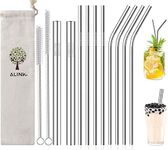 ALINK 10-Pack Reusable Stainless St