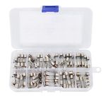 100 Pack 10 Values Fast-Blow Glass Fuse Assortment Kit, 250V 0.2A 0.5A 1A 2A 3A 5A 6A 8A 10A 15A Tube Fuses Mini Fuse, 5x20mm Fuse, Packag in a Clear Plastic Box