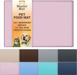 Neater Pet Brands Neater Mat - Waterproof Silicone Pet Bowls Mat - Protect Floors from Food & Water (Light Pink, 32" x 24" Silicone)