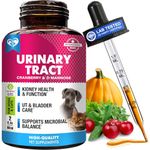 Cat & Dog Urinary Tract Support with Cranberry & D-Mannose -Supports Normal Bladder Function, Detox & Comfortable Urination - Herbal Drops for Pets (60 mL)