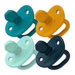 TOMY Boon Jewl Orthodontic Silicone Pacifier Blue, 4-Pack